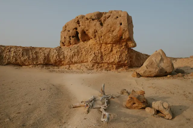 صورة الصخور مع الغروب